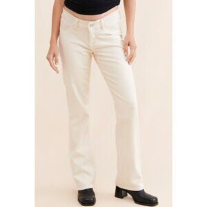 DL1961 Joni Slim Boot Maternity Jeans Women's Size 32 in Ivory